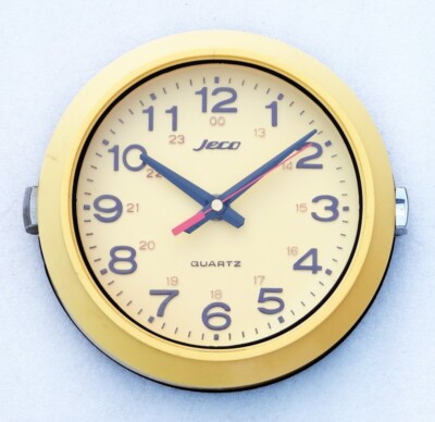 Clock Cadran 24 Heures VINTAGE LARGE JECO QUARTZ 24