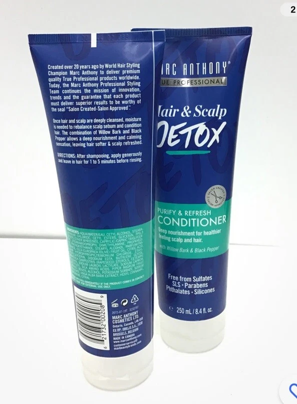 Juego de 2 acondicionadores purificadores y refrescantes Marc Anthony Hair & Scalp Detox 8,4 fl OZ Foto 2 de 2