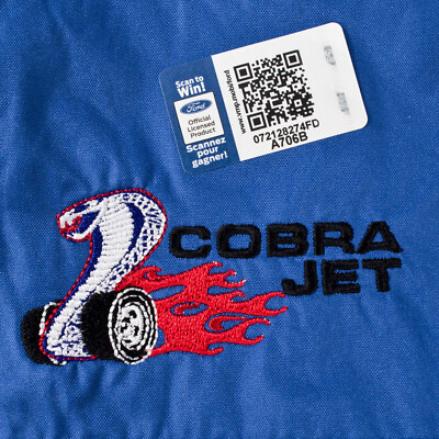 Ford Mustang Shelby Cobra Jet Blue Embroidered Full Zip