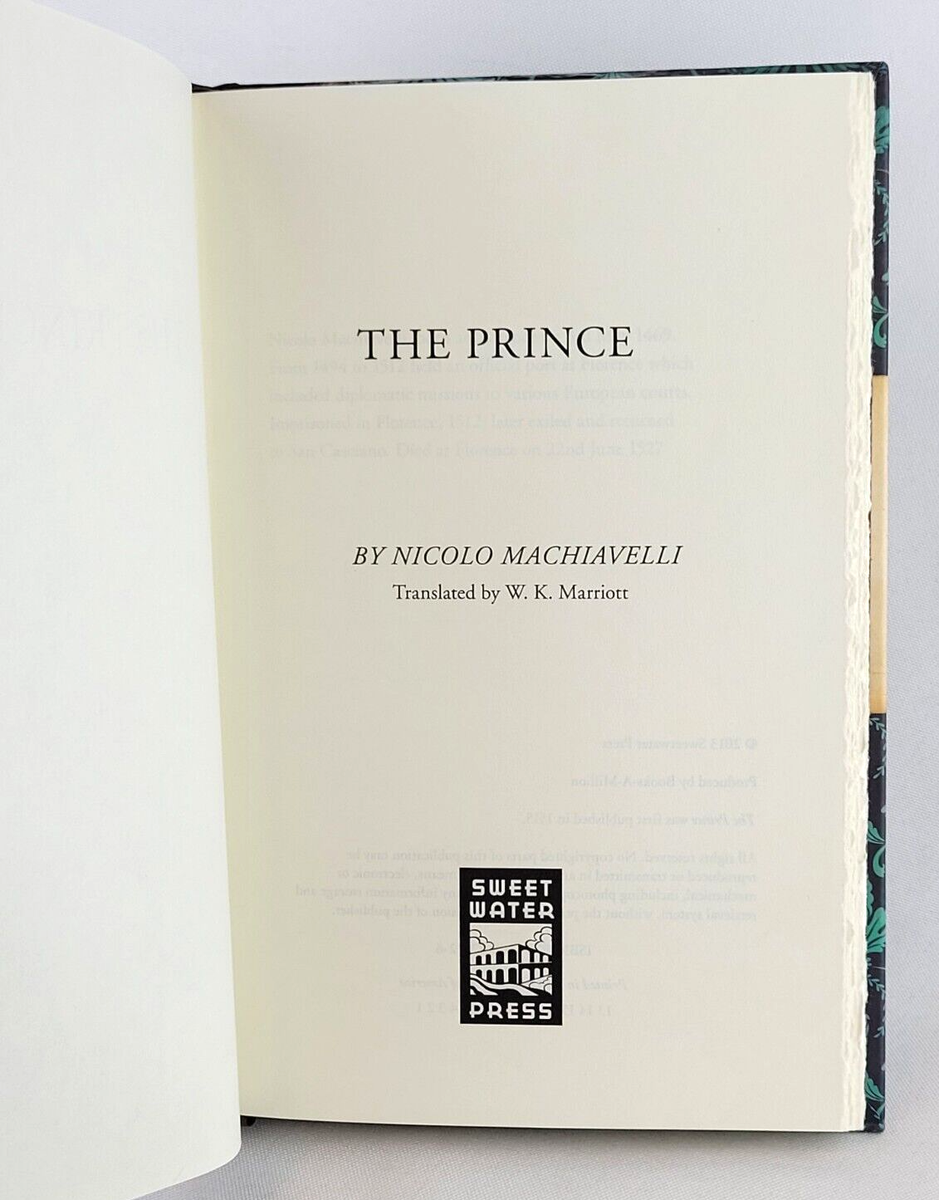 THE PRINCE by Niccolo Machiavelli Translated W. K. Marriott