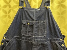 NWOT 58 x 32 UNUSED Vintage WEARGUARD MADE IN USA Dark Blue Denim BIB OVERALLS