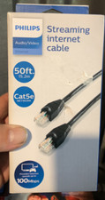 Philips Streaming Internet Cable Cat5e 50ft- Audio/Video Ethernet NEW