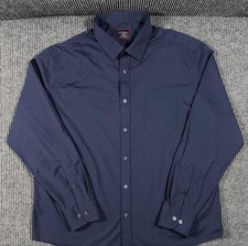 UNTUCKit Shirt Mens XL Stretch Long Sleeve Button Up Solid Navy Blue Gironde