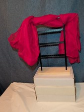 Red Chiffon Evening Shawl Wrap Capelet Bridal PreOwned 65x19