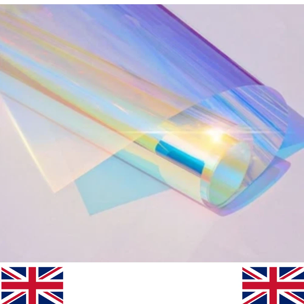 Película autoadhesiva para ventanas de color arco iris que cambia de color dicroico