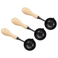 4" Wax Seal Spoon, 3Pcs Painted Wax Sealing Melting Spoon, Wood Color