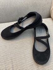 Vionic Judith Mary Jane Black Suede Leather Women  s Shoes, 8 Casual Comfort EUC
