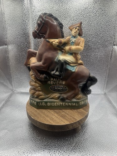 Old Mr Boston 1975 Paul Revere Midnight Ride US Bicentennial Whiskey Decanter
