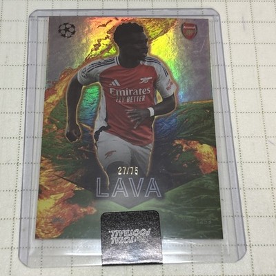 Topps Total Football - Bukayo Saka /75, Green Lava - Arsenal - Parallel