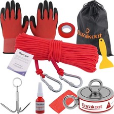 1320LBS Double Side Magnet Fishing Kit, Powerful Fishing Magnet for Treasure Hun