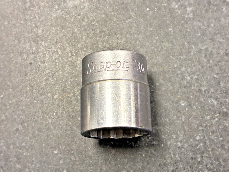 Snap-on 3/4" 12 Point Chrome Shallow Socket 3/8" Drive FV241