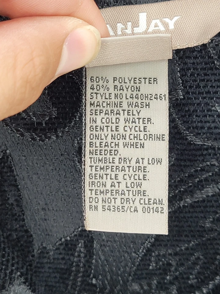 Chaqueta TanJay Mujer 12P Roja Negra Floral Tapiz Abotonada Blazer Artístico Foto 4 de 4