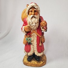Vintage Santa Primitive 90s Folk Art 9" Tall