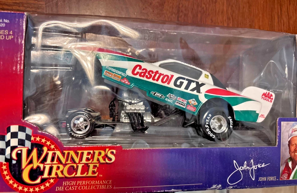 Vintage 1997 Winners Circle 1:24 John Force Castrol GTX Funny Car Boxed #55520 - Image 2 of 4