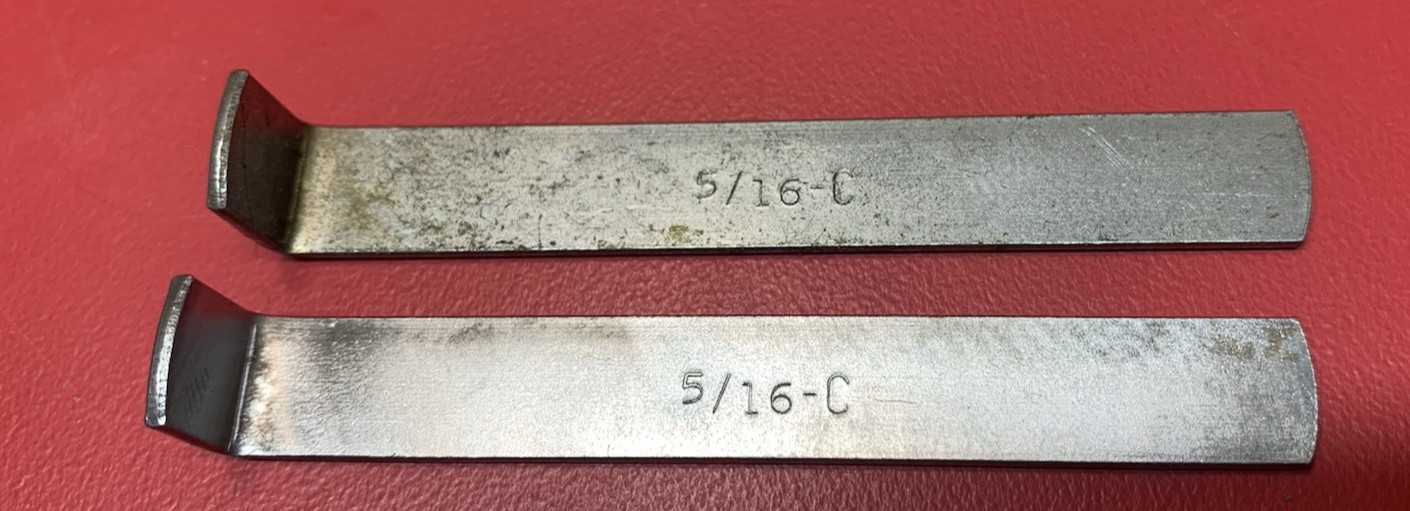Machinist Tool Lot of Two 5/16" C duMont Broach Shims (NOS)