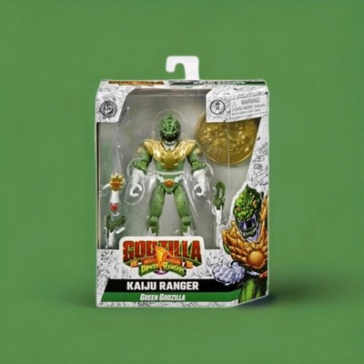Godzilla vs Mighty Morphin Power Rangers Kaiju Green Godzilla Exclusive In Hand