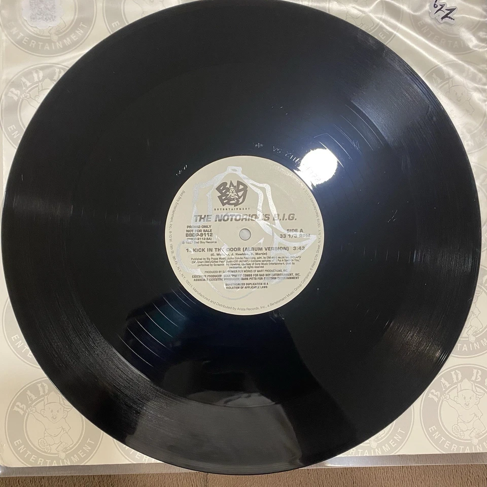 KICK IN THE DOOR notorious biggie smalls 12” promo 90s gangsta hip-hop nm - Image 3 of 4