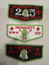 Paugassett 553 Boy Scout Patch Connecticut 3 patch lot