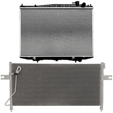 Radiator & AC Condenser Cooling Kit For Nissan 98-02 Frontier 00-02 Xterra