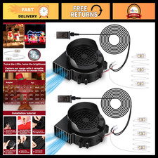 2 Pack Air Blower Fan for Inflatables, 12V 0.8A Replacement Blower Fan with 1.0A