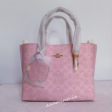 NWT CER24 Coach Mollie Tote Bag 25 In Signature Canvas With Charms