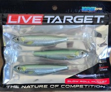 (Ct of 2) Live Target SRM125K716 Slow Roll Mullet PT Silver 5" 125MM Swimbait