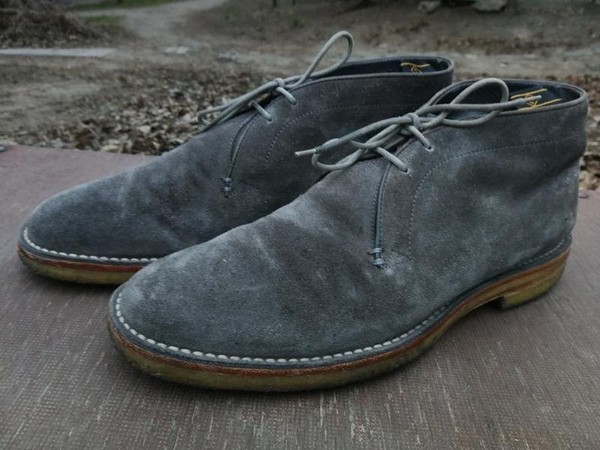 Men Dunhill Boots Grey Suede 43