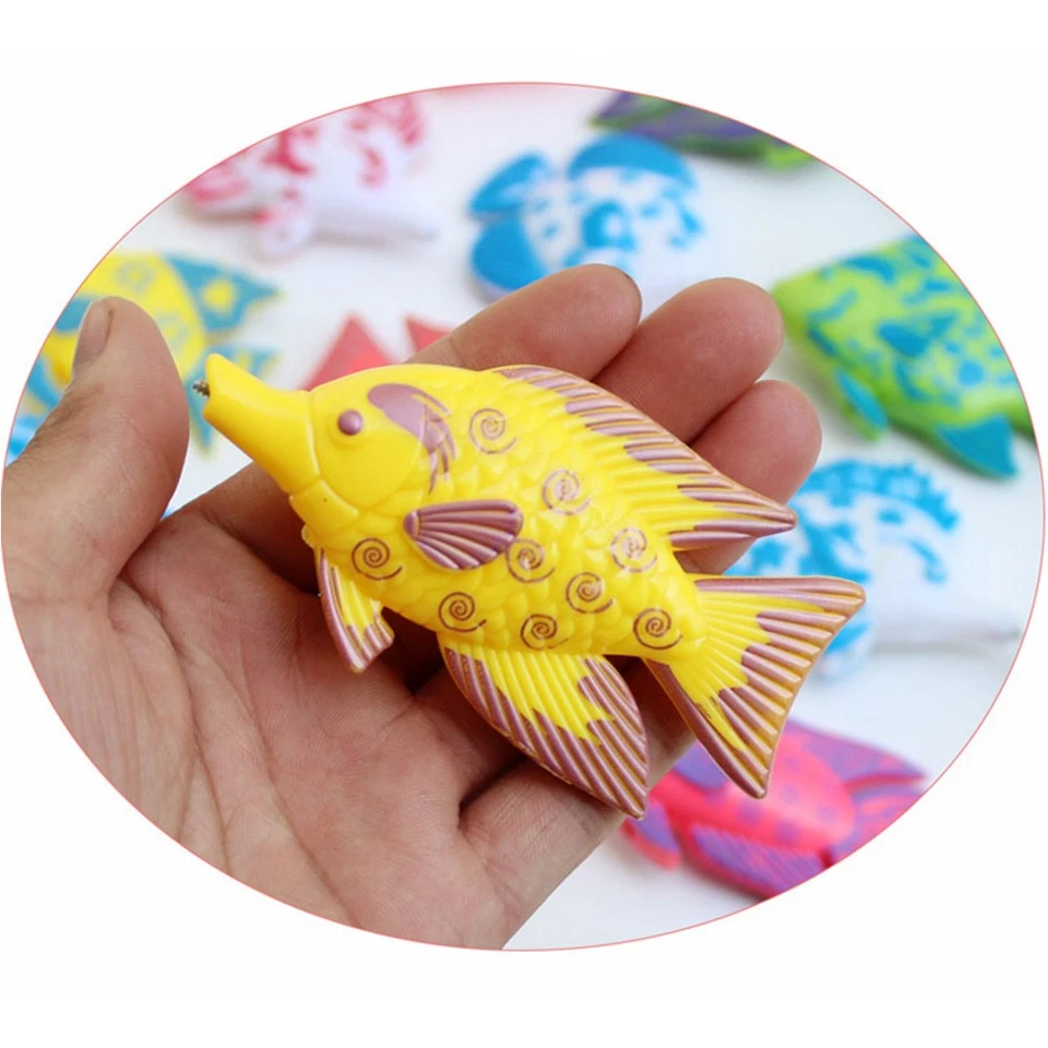 7PCS Rod Fish Set Fishing Toy Kids Bath Time Game Model Magnetic Baby Pole - Image 4 of 4