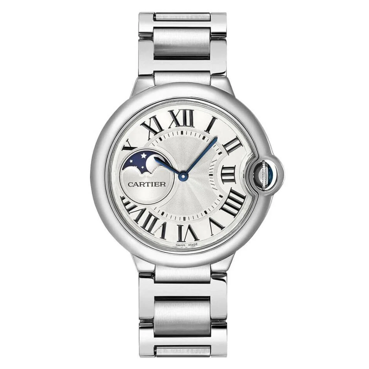 CARTIER Baron blue WE902031 11P diamond Silver Dial Automatic Boy\'s Watch_896393 Cartier Ballon Bleu - 37 mm, Stainless Steel for sale | eBay main image 3
