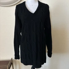 The Limited Lambswool Angora Black Sweater Size M