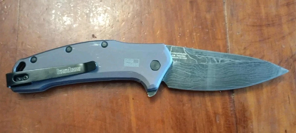 Cuchillo Kershaw Link Drop Point Damasco 1776GRYDAM - Descontinuado RARO Foto 2 de 4