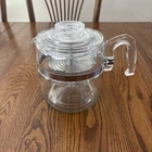Pyrex Flameware 6 Cup Percolator Complete  #77546 great  Condition