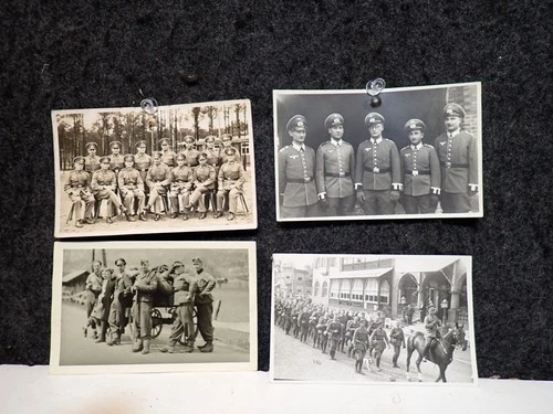 4 VINTAGE WW2 GERMAN MILITARY SOLDIERS REAL PHOTO POSTCARDS LOT 1