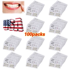 100 Packs Dental Orthodontic Bracket Braces Mini Roth 022"Slot 345 Hooks USA