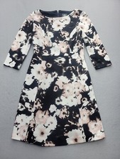 Vince Camuto Women Dress 2 Black Shirt Knee Length Plaid Cotton Blend