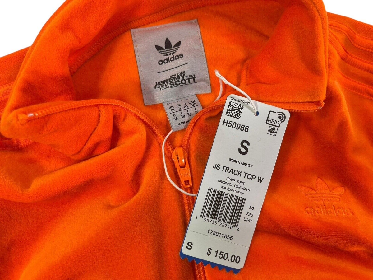 Jeremy Scott adidas JS Track Crop Top Jacket Velour H50966