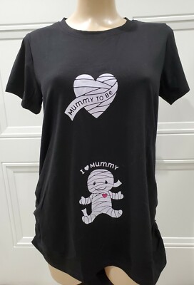 Mummy To Be Shirt Halloween T-Shirt Mom Gift For Mum Pregnancy Maternity Tee, L