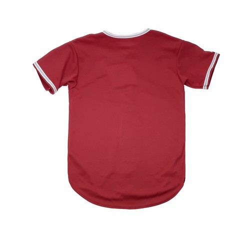 Majestic Youth Big Kids Children Road Jersey Anaheim Angels Scarlet Red Navy - Picture 2 of 2