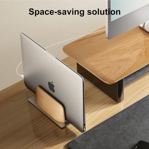 Double fixed bracket portable vertical Laptop Holder stand - Afbeelding 6 van 16