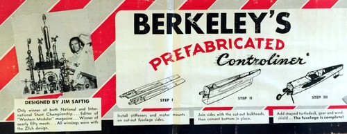 Berkeley LIL DUPER ZILCH PLAN to Build a 42" UC Old Time Stunt Model Airplane - Picture 8 of 9