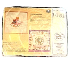 The Creative Circle Needlepoint #1652 Playtime Friends Embroidery Craft Art 1986