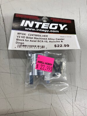 INTEGY RC C24709SILVER HD Alloy Caster Blocks for Axial SCX-10, Honcho & Dingo
