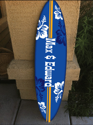 wall hanging surf board surfboard decor hawaiian beach surfing beach ...