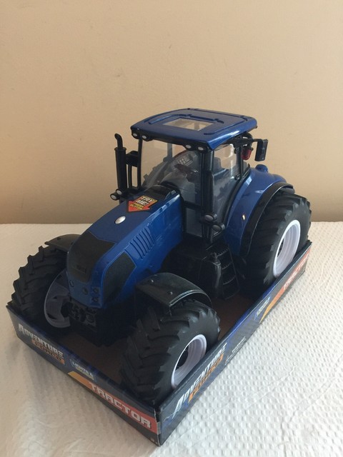 blue toy tractor
