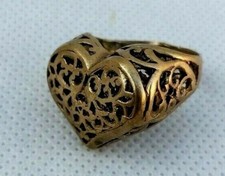 Rare Ancient Bronze Ring Roman Heart-shaped Artifact Authentic Very Stunning 