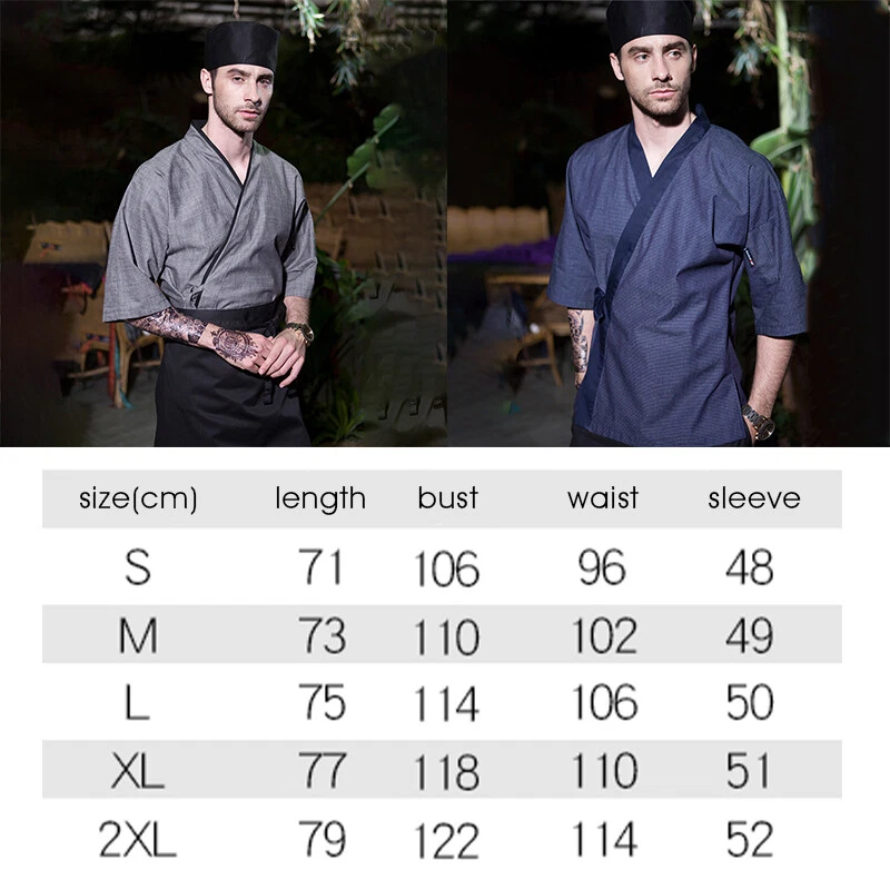 Japanese Chef Uniform Male Chef's Work Clothes Japanese Food Store Work clothes - Image 4 of 4