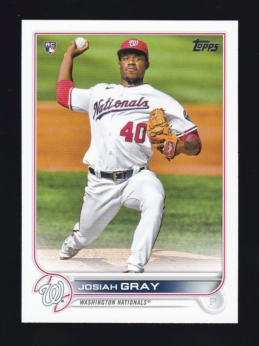 2022 Topps Series 1 #43 JOSIAH GRAY RC Washington Nationals ROOKIE CARD