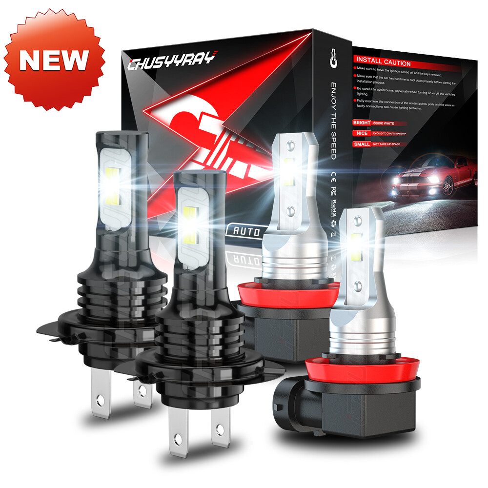 For Mercury Milan 2006-2009 6000K LED Headlight Combo High Low Beam 4x Bulbs Kit