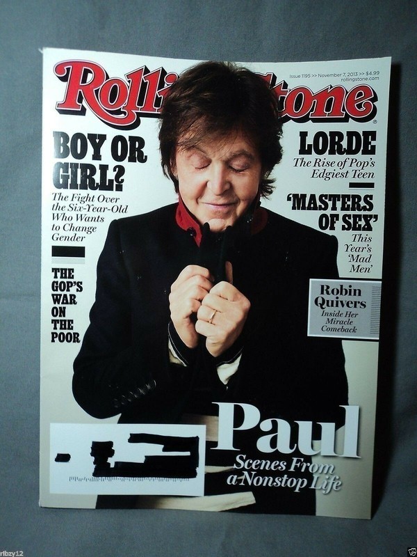 Rolling Stone magazine #1195 November 7 2013 Paul McCartney