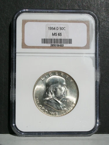 1954-D NGC MS65 Franklin silver half dollar